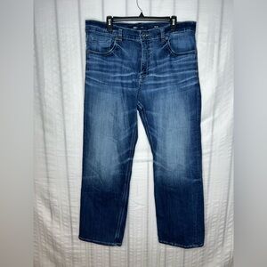 Buckle BKE Seth Bootcut Leg Men's Dark Wash Blue Jeans Size 38X30 Spandex 326